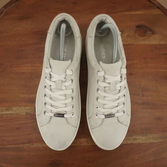 J/Slides Womens Hilton Sneakers Platform Gray Suede Lace Up Size 10M - Picture 6 of 9